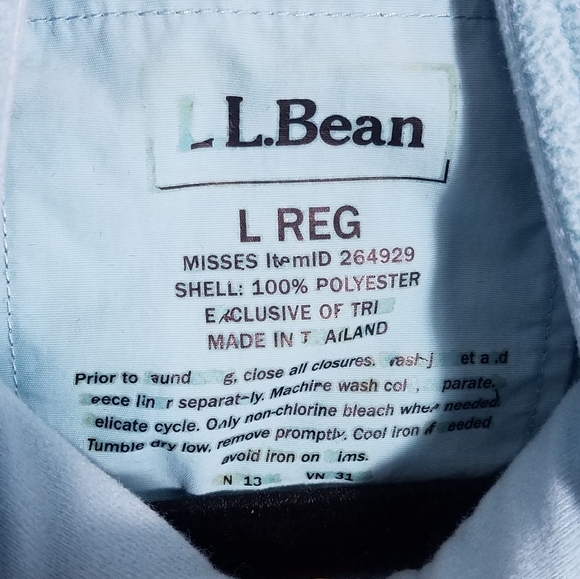 Warm LLBean 3 in 1 teal blue winter ski jacket, L - Picture 8 of 8